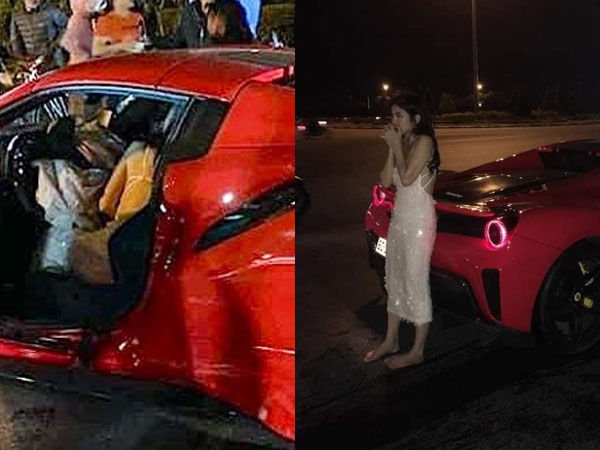 Vụ siêu xe Ferrari 488 tông chết người, xuất hiện hình ảnh cô gái trẻ ngồi ghế lái