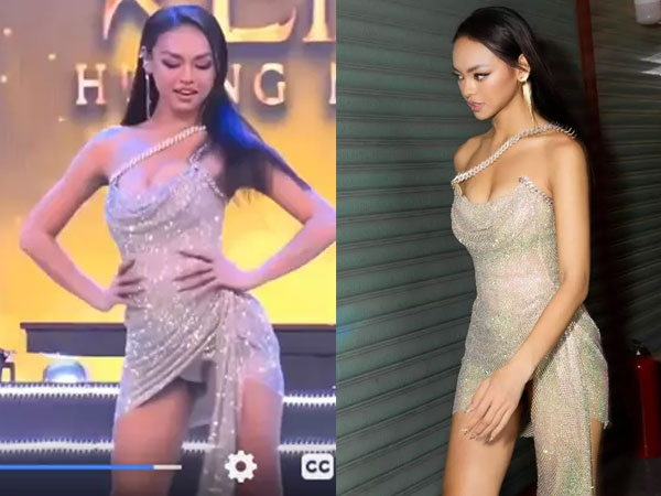 Á hậu Mai Ngô diện đầm xẻ chí mạng, hở hang kém duyên