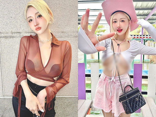 Đỏ mặt hot girl xinh đẹp mê mốt xuyên thấu, lộ chân ngực