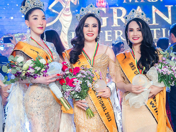 Kim Oanh 'Về nhà đi con' đăng quang Hoa hậu Quý bà Hòa bình quốc tế