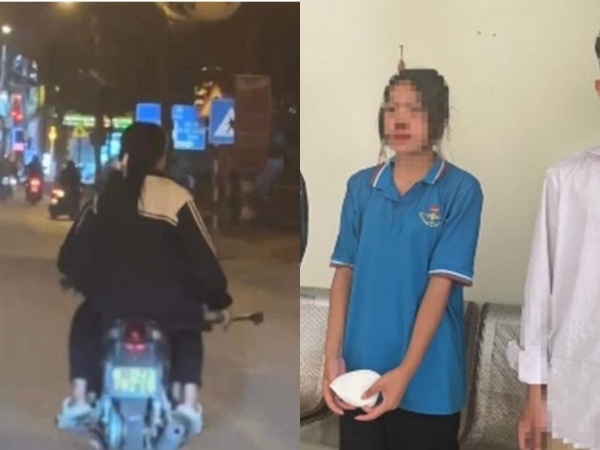 Công an xử lý nữ sinh 15 tuổi cầm phóng lợn đi đánh nhau ở Sóc Sơn