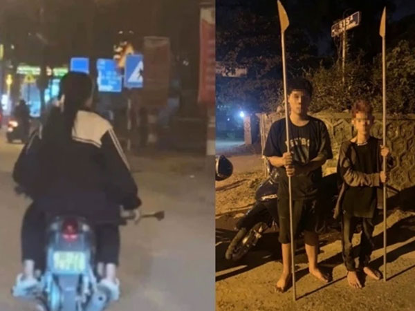 Ngăn chặn kịp thời một nhóm 'trẻ trâu' vác dao phóng lợn đi đánh nhau