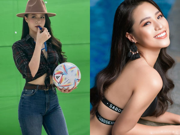 Nữ MC 'Nóng cùng World Cup 2022' từng tặng hoa đội tuyển U23 Việt Nam gây 'sốt' với body gợi cảm