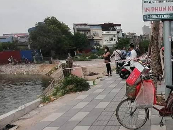 Thi thể người đàn ông nhặt ve chai nổi trên hồ ở Hải Phòng