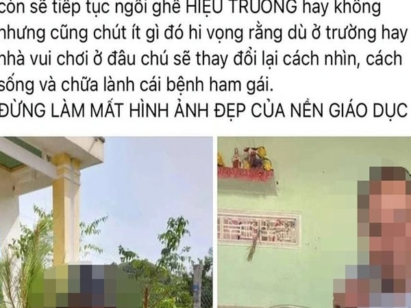 Thông tin mới vụ hiệu trưởng bị tố 'hám gái', 'tán tỉnh' nữ giáo viên
