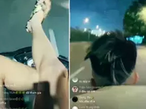'Quái xế' tuổi teen lái xe bằng chân, livestream thách thức CSGT