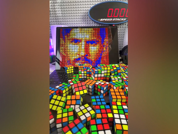 Clip: Ngả mũ trước chân dung Messi được fan hâm mộ tạo thành từ 1.200 khối rubik