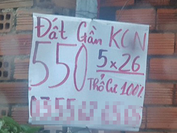 Môi giới tỉnh lẻ rủ nhau buôn đất giá rẻ gần KCN