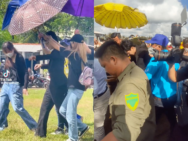 Jack đi làm từ thiện có vệ sĩ hộ tống và người cầm ô che nắng, dân mạng: 'Làm nhiều cái thấy mệt'