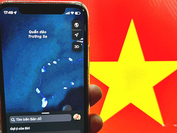 Apple Maps đã thêm quần đảo Hoàng Sa, Trường Sa theo yêu cầu của Bộ TT&TT