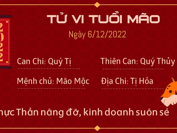 Tử vi thứ 3 ngày 06/12/2022 của 12 con giáp: Mão đón tài lộc, Sửu đề phòng tiểu nhân