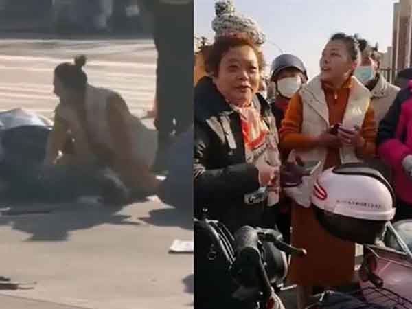Cô gái đang ôm thi thể người phụ nữ tai nạn giao thông bên đường gào khóc thảm thiết thì chưng hửng khi bị mẹ gọi ăn cơm