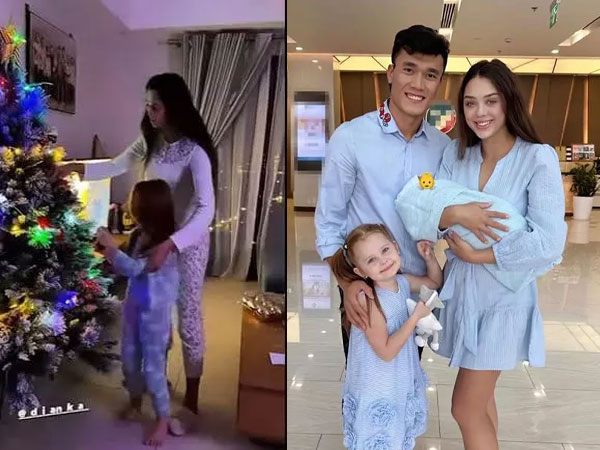 Vợ Bùi Tiến Dũng lộ ảnh khi ở nhà, xuề xòa chuẩn mẹ bỉm