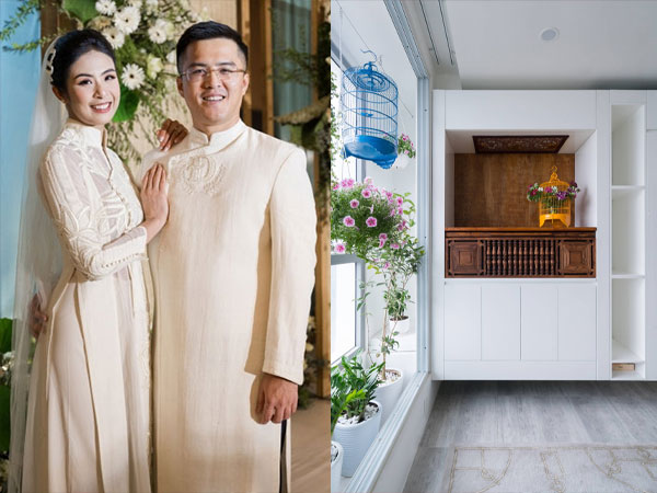 Tổ ấm độc đáo, mang đậm 'hồn Việt' của Hoa hậu Ngọc Hân và ông xã