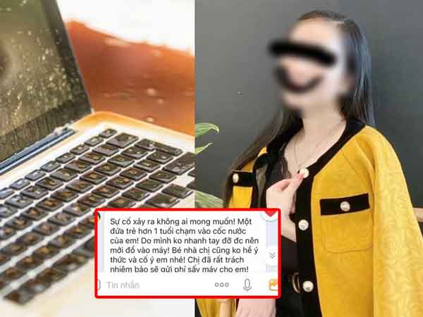 Đưa con đi cà phê không trông làm đổ cốc nước vào macbook người khác, phụ huynh quyết không đền: 'Tại em không biết bảo vệ tài sản của mình!'