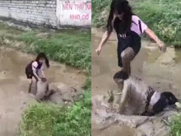 Nữ sinh lớp 8 bị đánh đập dã man, nhấn xuống bùn vì 'không chào các chị khoá trên'
