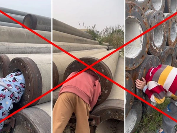 Câu like bất chấp: Một TikToker xui 3 em nhỏ chui vào trụ bê tông để thử nghiệm, treo thưởng 2 gói bim bim