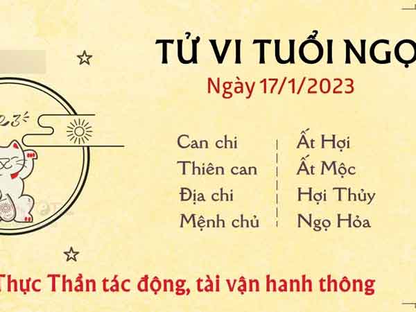 Tử vi thứ 3 ngày 17/01/2023 của 12 con giáp: Ngọ tài lộc về tay, Tị gặp rắc rối