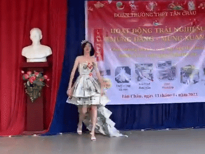 Xuýt xoa với màn trình diễn thời trang tái chế cực chất của học sinh Tây Ninh