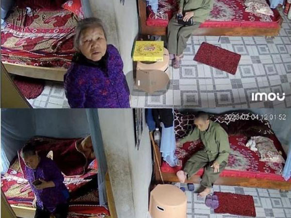 Cười ra nước mắt với khoảnh khắc cụ bà nhìn camera rồi gọi con cháu ở xa: 'Có đứa mô đó không, alo alo'