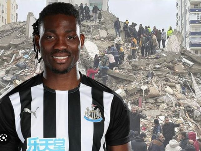 Christian Atsu lao xuống từ tầng 9 khi tòa nhà sụp đổ trong trận động đất kinh hoàng