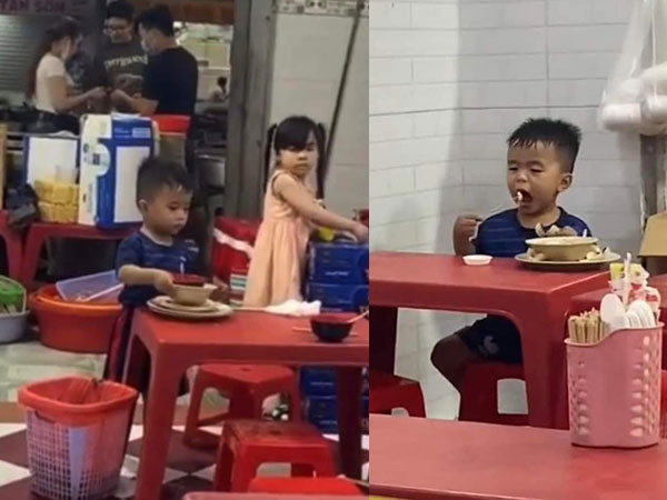 Dân tình thích thú với hình ảnh bé trai thoăn thoắt giúp bố mẹ dọn quán, thao tác chuyên nghiệp hơn cả người lớn