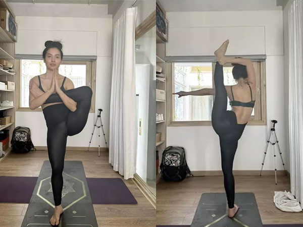 Bầu 6 tháng, Phương Trinh Jolie tự tin thực hiện động tác yoga khó