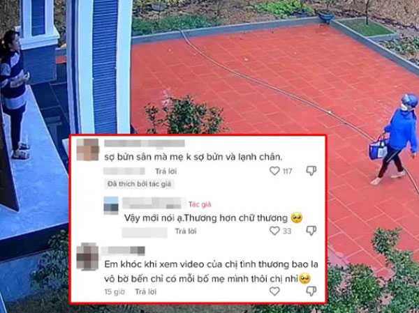 Thấy mẹ đẻ đội mưa gió mang cháo sang thăm, con gái 'ứa nước mắt' khi nhìn xuống đôi chân