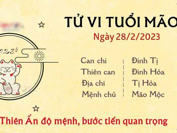 Tử vi thứ 3 ngày 28/02/2023 của 12 con giáp: Tị hao bạc, Ngọ thăng quan