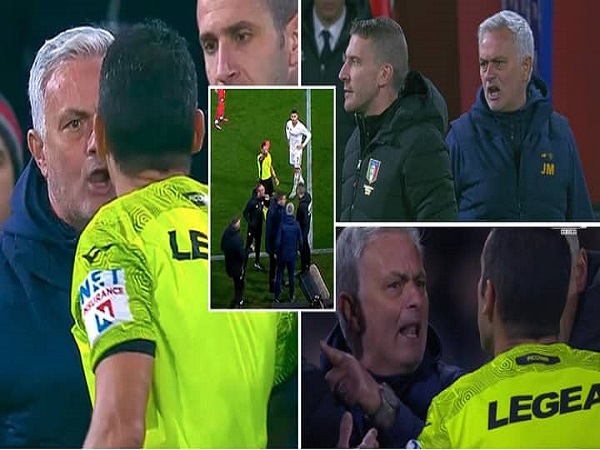 HLV Mourinho nhận thẻ đỏ, AS Roma thua đau đội bét bảng Cremonese