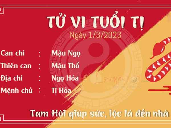 Tử vi thứ 4 ngày 01/03/2023 của 12 con giáp: Tị lộc lá đến nhà, Sửu cẩn thận rơi tiền