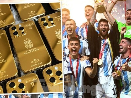 Messi chơi lớn, chi 5 tỷ để mua 35 iPhone mạ vàng tặng ĐT Argentina