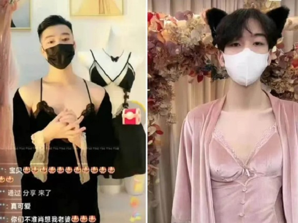 Xu hướng mẫu nam mặc nội y phụ nữ livestream