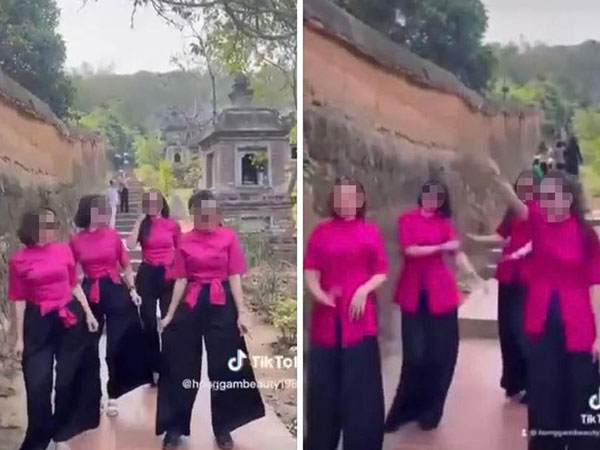 Công an xác minh clip 4 cô gái nhảy nhót tại nơi an nghỉ của hơn 1.000 tăng ni chùa Bổ Đà