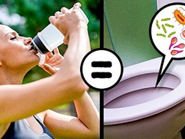 Giật mình, chai nước dùng nhiều lần có chứa vi khuẩn nhiều gấp 40.000 lần nắp bồn cầu