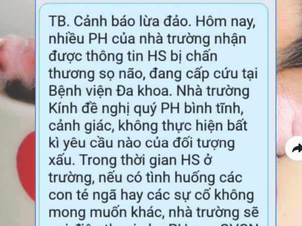 Một lớp nhận gần 20 cuộc gọi lừa con bị 'chấn thương sọ não, chuyển tiền mổ gấp', các trường học ở Đà Nẵng cảnh báo khẩn