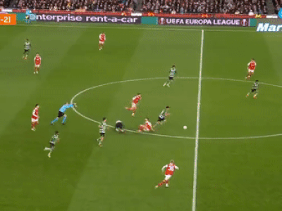 Chiêm ngưỡng siêu phẩm từ giữa sân khiến Arsenal 'nếm trái đắng' tại Europa League