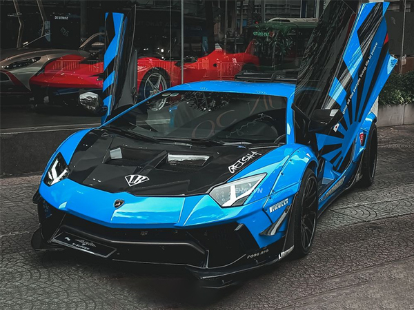 'Tóm gọn' Lamborghini Aventador Liberty Walk siêu hầm hố ở Sài Gòn