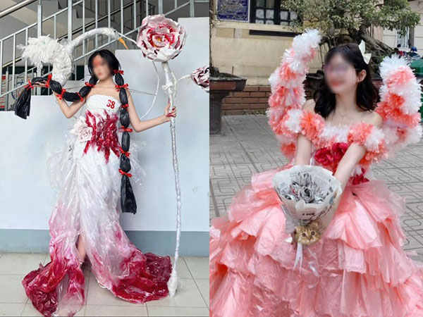 Thời trang tái chế của hội học sinh bất ngờ gây tranh cãi