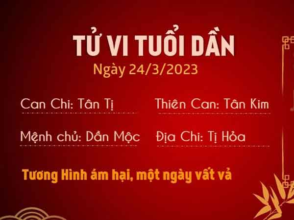 Tử vi thứ 6 ngày 24/03/2023 của 12 con giáp: Dần vất vả, Ngọ thuận lợi
