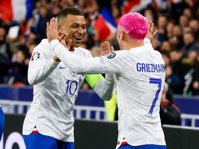 Mbappe vào top 5 cầu thủ ghi bàn hàng đầu cho ĐT Pháp