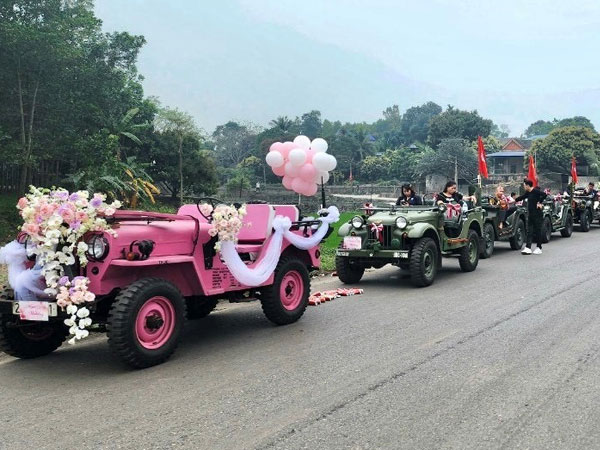 Tạm giữ 6 xe Jeep trong đoàn xe rước dâu ở Thái Nguyên