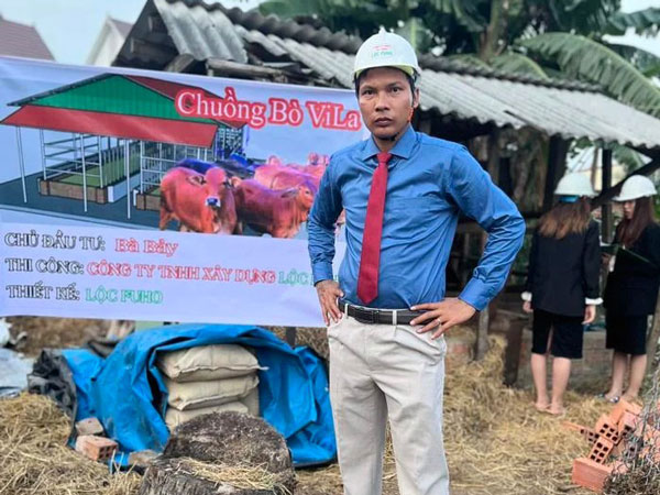 Lộc Fuho hé lộ hình ảnh công trình mang tên 'Chuồng bò Vila' và nhắc khéo một điều