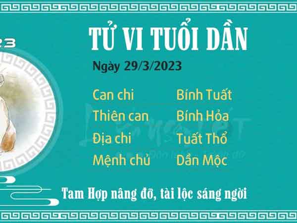 Tử vi thứ 4 ngày 29/03/2023 của 12 con giáp: Dần tài lộc sáng ngời, Ngọ mệt mỏi