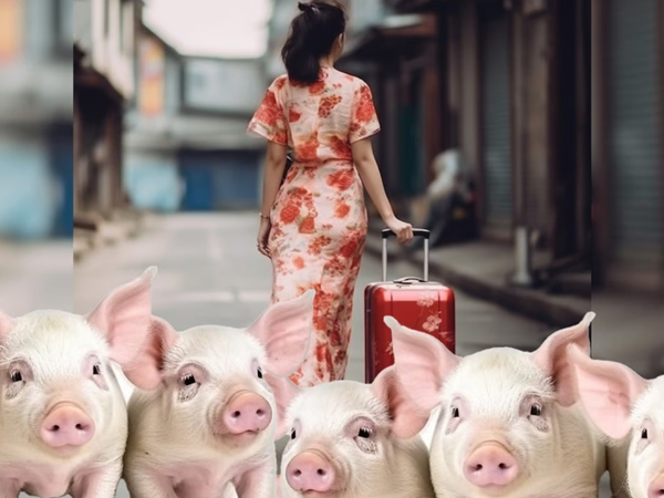 Cô gái bỏ trốn cùng đàn heo của người bạn trai khi anh đang nằm viện