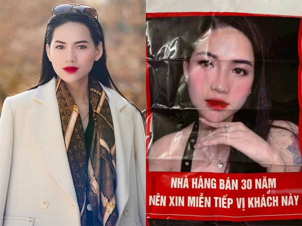 Lại xôn xao hình ảnh nhà hàng 30 năm dán bảng miễn tiếp Hà Linh, còn in thẳng mặt 'chiến thần'
