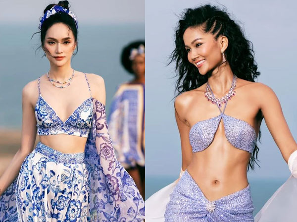 Hương Giang lần đầu catwalk sau ồn ào chưa được cấp phép, so kè cơ bụng với H'Hen Niê