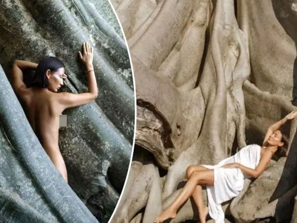 Ngôi sao mạng bị bắt vì khỏa thân trên cây thiêng