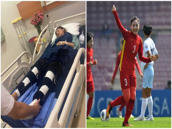 Sau ca phẫu thuật cùng lúc cả 2 chân, trung vệ tuyển nữ Việt Nam đặt mục tiêu đặc biệt tại SEA Games 32
