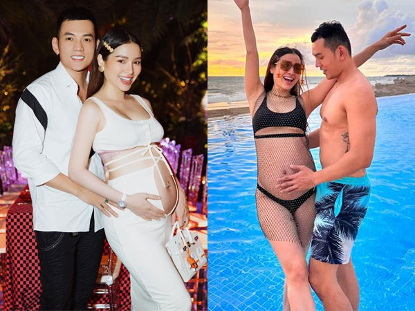 Mang thai tháng thứ bảy, Phương Trinh Jolie diện trang phục hở bạo khoe bụng bầu
